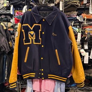 Men's 2009 Marlboro Navy and Yellow Varsity Jacket